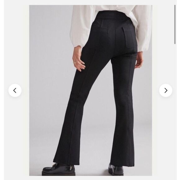 Maeve by Anthropologie Slit Front Ponte Pants Black Size 8 - Picture 13 of 13